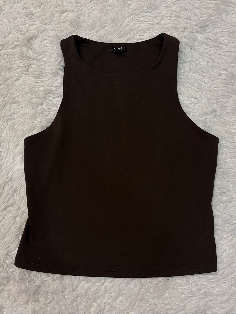 Express Body Contour high-neck cropped tank brown